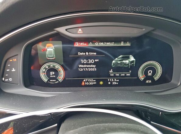WA1EVAF1XMD005499 2021 AUDI Q8 Black ხელსაწყოთა პანელის ხედი