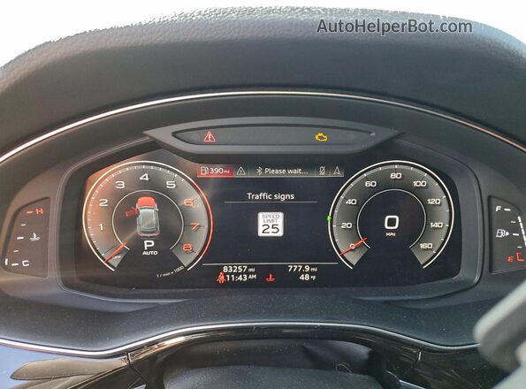 WA1EVBF1XLD015552 2020 AUDI Q8 Blue Widok zestawu wskaźników