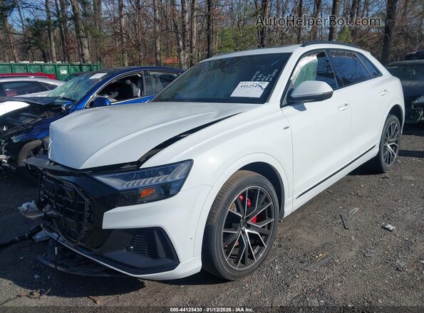 WA1FVAF14MD035442 2021 AUDI Q8 White წინა მარცხენა ხედი სამი მეოთხედიდან