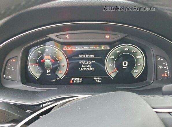 WA1LXBF71PD005763 2023 AUDI Q7 White Вид щитка приладів