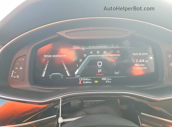 WA1LXBF79ND006740 2022 AUDI Q7 Blue Instrument cluster view