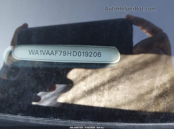 WA1VAAF79HD019206 2017 AUDI Q7 Black Вид підкапотного простору
