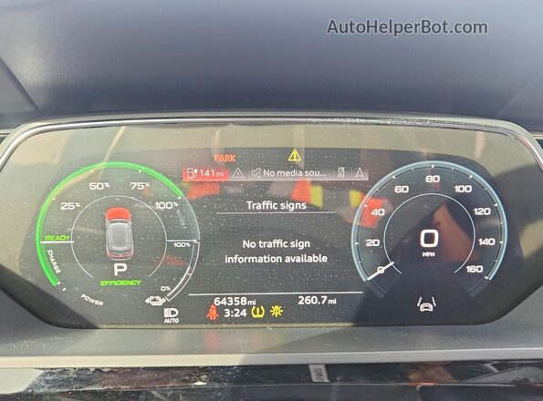 WA1VAAGE3MB018118 2021 AUDI E-TRON Blue Vista del cuadro de instrumentos