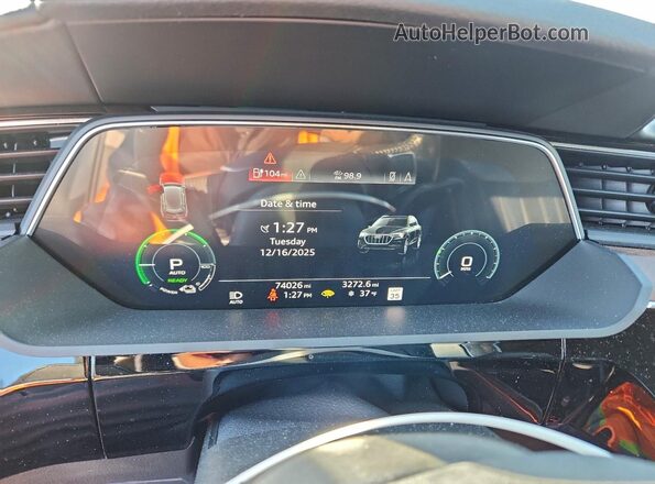 WA1VABGE2KB011440 2019 AUDI E-TRON Black Вид щитка приладів