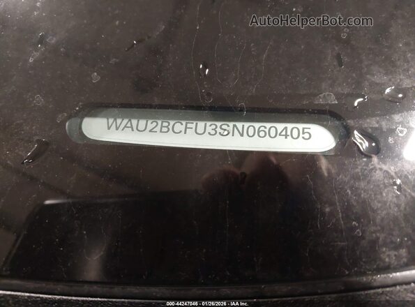 WAU2BCFU3SN060405 2025 AUDI ALL Black Vista del compartimento del motor