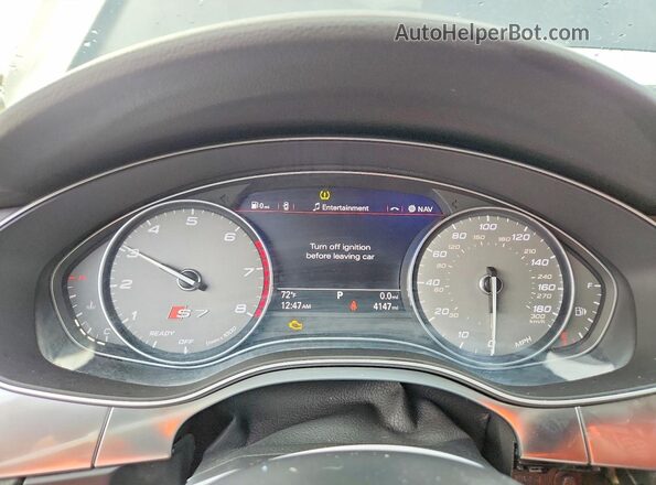 WAU2FAFC2HN065037 2017 AUDI S7 Gray Widok zestawu wskaźników