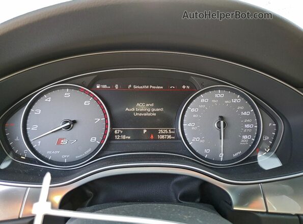 WAU2FAFCXHN012912 2017 AUDI S7 White Widok zestawu wskaźników