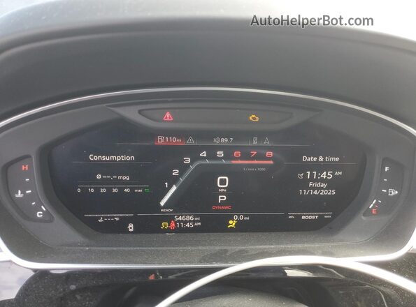 WAU8SAF80LN014680 2020 AUDI S8 Gray ხელსაწყოთა პანელის ხედი