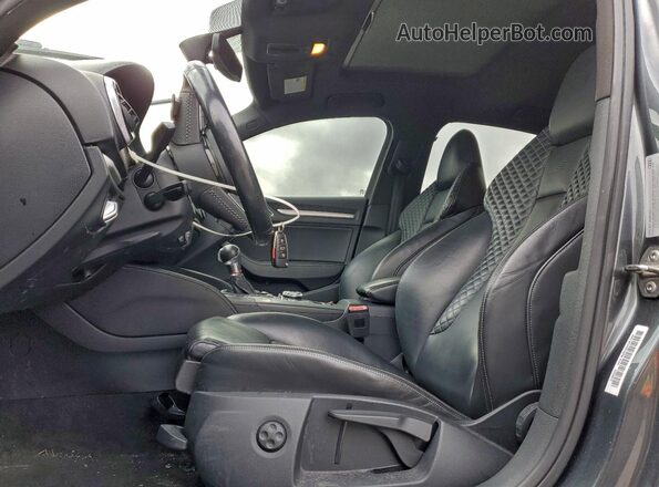 WAUB1GFF0H1011285 2017 AUDI S3 Charcoal წინა სალონის ხედი