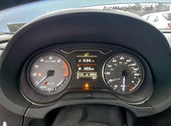 WAUB1GFF4G1076039 2016 AUDI S3 Blue Вид щитка приладів