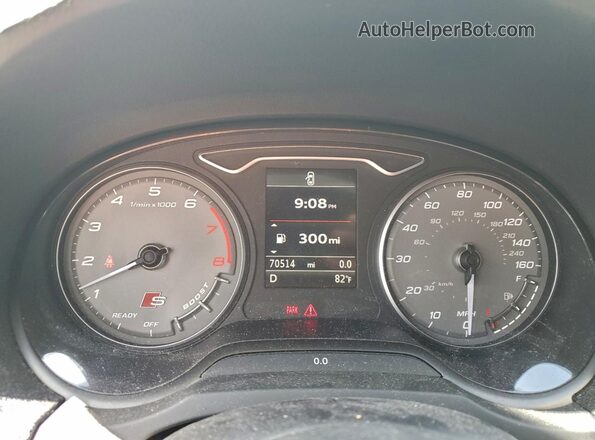 WAUB1GFF7J1007434 2018 AUDI S3 White Սարքավորումների վահանակի տեսք