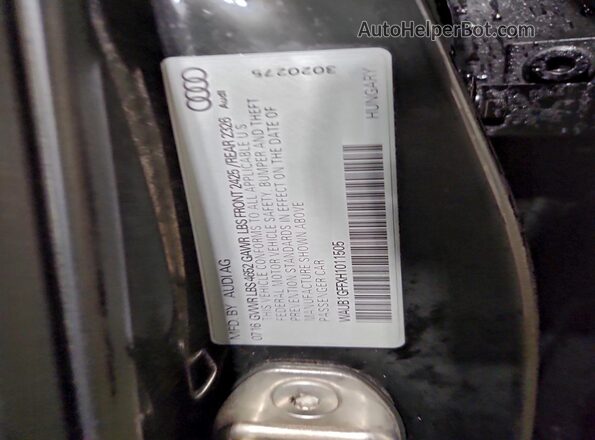WAUB1GFFXH1011505 2017 AUDI S3 Black Engine compartment view