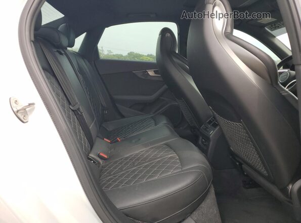 WAUB4AF45KA106256 2019 AUDI S4 White უკანა სავარძლების ხედი