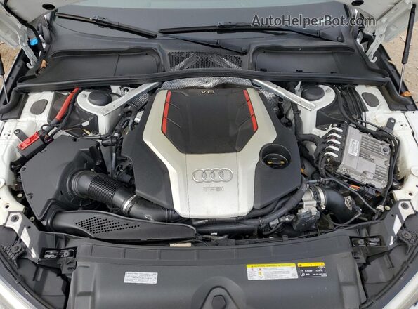 WAUB4AF45KA106256 2019 AUDI S4 White უკანა სალონის ხედი