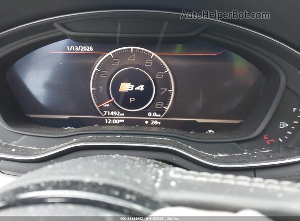 WAUB4AF47JA113398 2018 AUDI S4 Gray 
