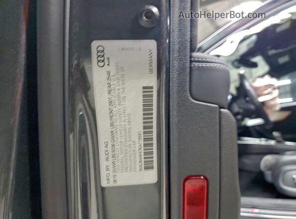WAUB4AF47KA119591 2019 AUDI S4 Gray VIN sticker view