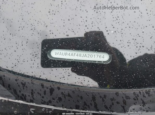 WAUB4AF48JA201764 2018 AUDI S4 Черный 