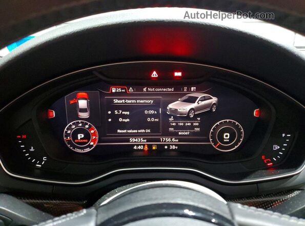 WAUB4AF48KA030953 2019 AUDI S4 Gray Widok zestawu wskaźników