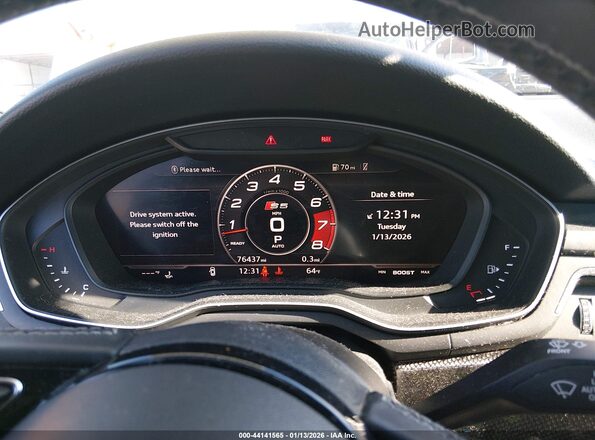 WAUB4CF5XKA016377 2019 AUDI S5 White უკანა სავარძლების ხედი