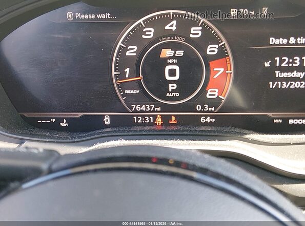 WAUB4CF5XKA016377 2019 AUDI S5 White 