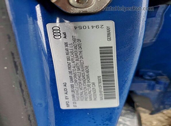 WAUBHBFW3R7900076 2024 AUDI RS Blue ძრავის განყოფილების ხედი