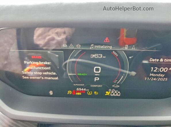 WAUBHBFW3R7900076 2024 AUDI RS Blue ხელსაწყოთა პანელის ხედი