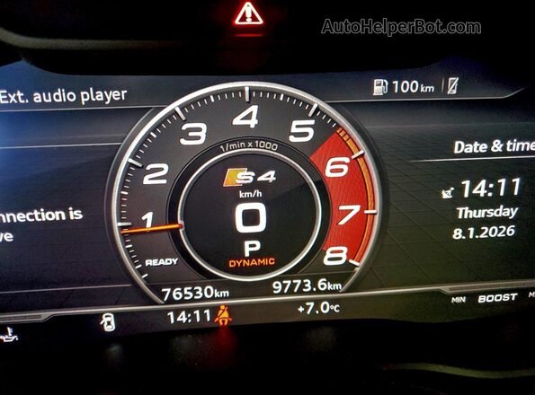 WAUC4AF44KA017430 2019 AUDI S4 Black Vista del cuadro de instrumentos