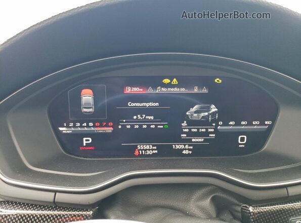 WAUC4AF45LA037929 2020 AUDI S4 Black Widok zestawu wskaźników