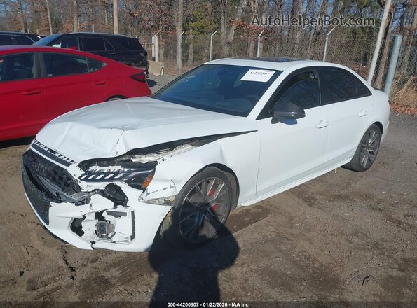 WAUC4AF4XMA086237 2021 AUDI S4 White Առջևի ձախ երեք քառորդ տեսարան