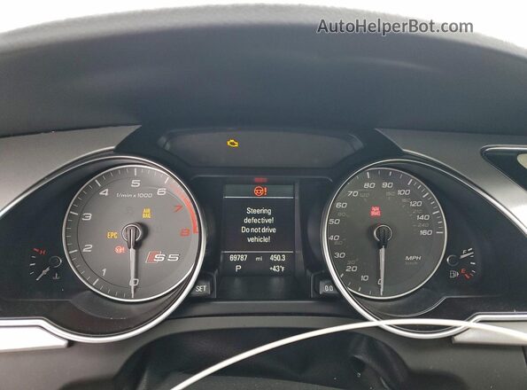WAUC4AFR7HA000562 2017 AUDI S5 White Vista del cuadro de instrumentos