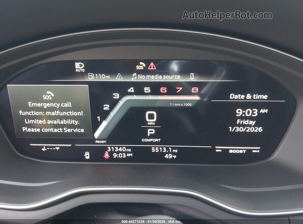 WAUC4CF50PA057483 2023 AUDI S5 White Vista de los asientos traseros
