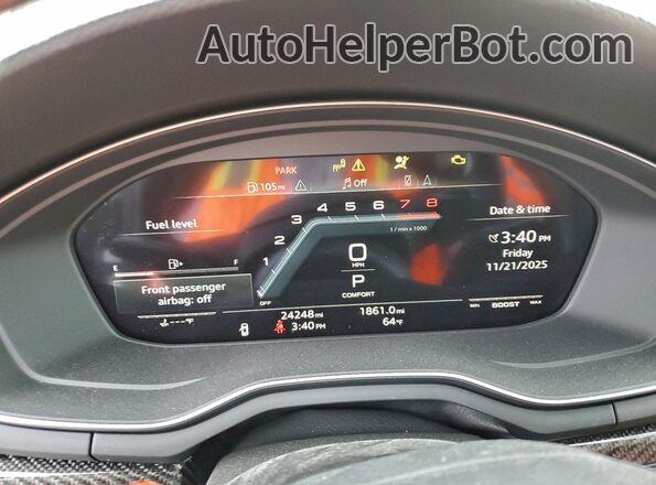 WAUC4CF53RA035075 2024 AUDI S5 Black Instrument cluster view