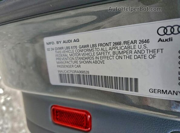 WAUC4CF53RA068528 2024 AUDI S5 Green Engine compartment view