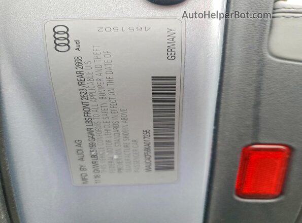 WAUC4CF56KA017255 2019 AUDI S5 Silver Вид підкапотного простору