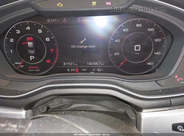 WAUDNAF42HN048629 2017 AUDI OTHER Silver უკანა სავარძლების ხედი