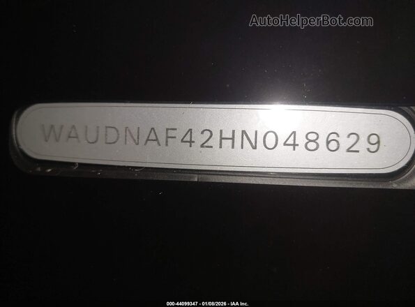 WAUDNAF42HN048629 2017 AUDI OTHER Silver ძრავის განყოფილების ხედი