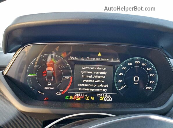 WAUEJBFWXN7006488 2022 AUDI E-TRON White Instrument cluster view