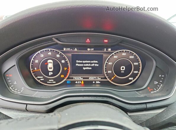 WAUENCF52JA016916 2018 AUDI OTHER Burgundy Widok zestawu wskaźników