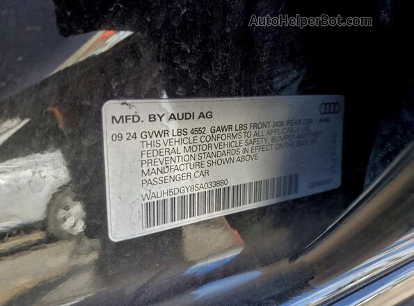 WAUH5DGY8SA033880 2025 AUDI S3 Black Widok komory silnika