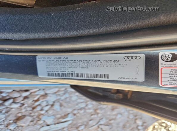 WAUHFAFC4HN032468 2017 AUDI S6 Gray Widok komory silnika