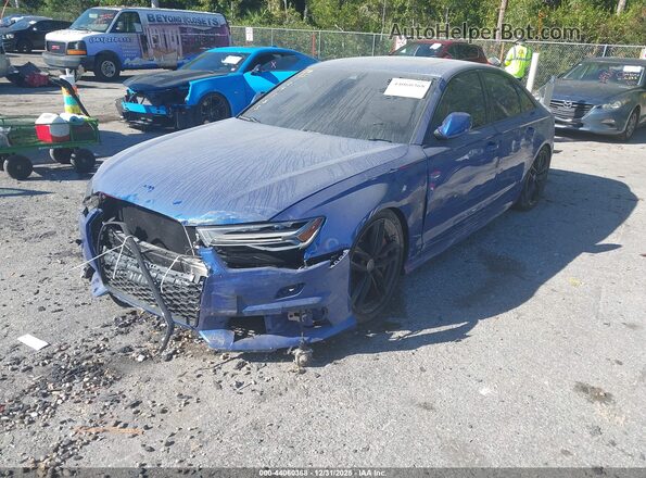 WAUHFAFC4JN086584 2018 AUDI S6 Blue Դիմացի տեսք