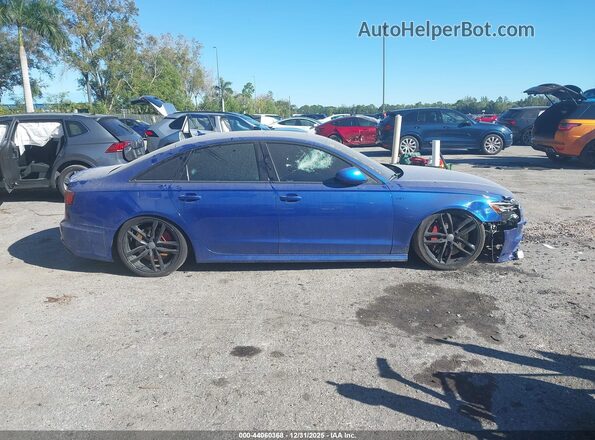 WAUHFAFC4JN086584 2018 AUDI S6 Blue Սալոնի հետևի տեսք