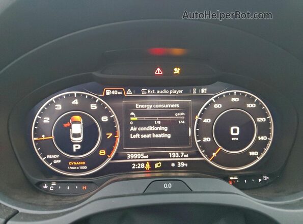 WAUJEGFF6LA004981 2020 AUDI OTHER White Instrument cluster view
