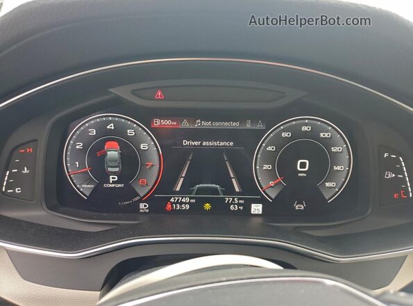WAUL2AF21KN079171 2019 AUDI OTHER White Widok zestawu wskaźników