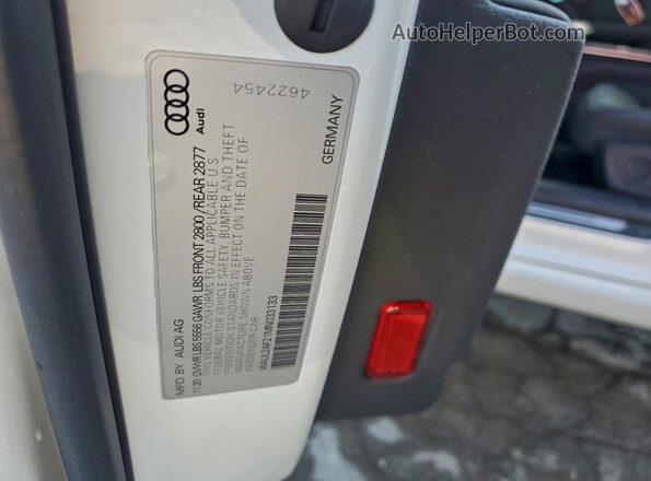 WAUL2AF21MN033133 2021 AUDI OTHER White ძრავის განყოფილების ხედი