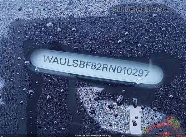 WAULSBF82RN010297 2024 AUDI S8 Black Engine compartment view