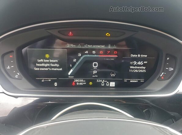 WAULSBF87PN008056 2023 AUDI S8 Gray Widok zestawu wskaźników