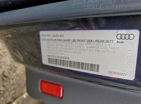 WAUM2AF27LN083876 2020 AUDI OTHER Black Engine compartment view