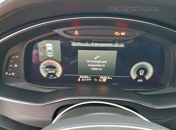 WAUP2BF29NN062226 2022 AUDI OTHER Gray Instrument cluster view