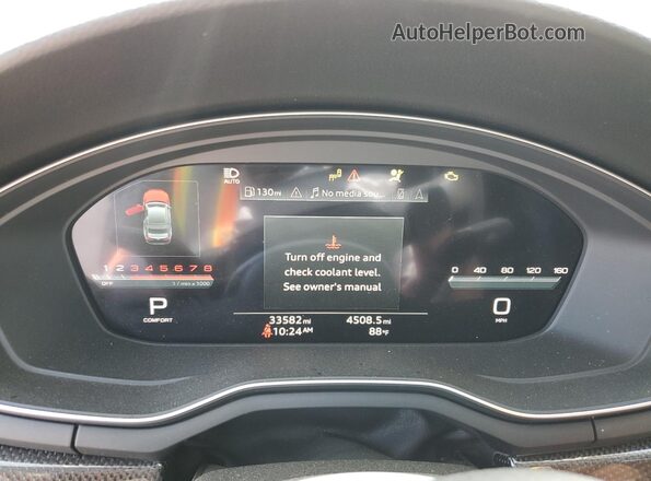 WAUP4AF59MA022328 2021 AUDI S5 Gray Вид щитка приладів